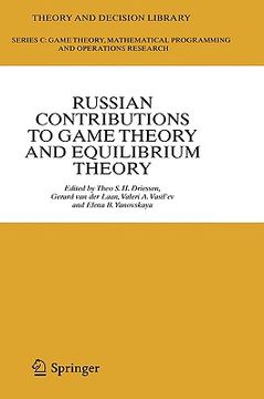 portada russian contributions to game theory and equilibrium theory (en Inglés)