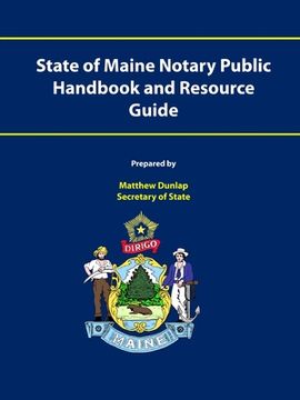 portada State of Maine Notary Public Handbook and Resource Guide (in English)