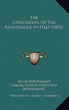 portada the civilization of the renaissance in italy (1892)