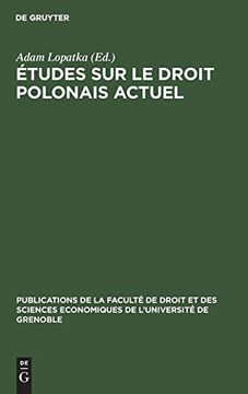 portada Tudes sur le Droit Polonais Actuel (Publications de la Facult de Droit et des Sciences Economiq) (en Francés)