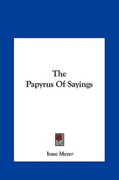 portada the papyrus of sayings (en Inglés)