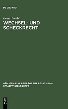 portada Wechsel- und Scheckrecht (in German)