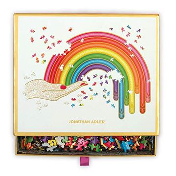 portada Jonathan Adler Rainbow Hand: 750 Pieces Shaped Puzzle (en Inglés)