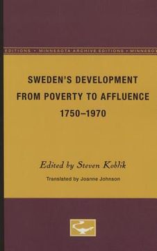 portada sweden's development from poverty to affluence, 1750-1970 (en Inglés)