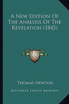 portada a new edition of the analysis of the revelation (1845) (en Inglés)