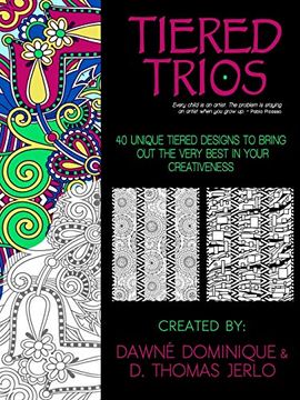 portada Tiered Trios, Adult Coloring Book (en Inglés)