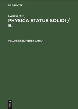 portada Physica Status Solidi / b. , Volume 62, Number 2, April 1 (in English)