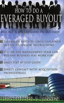 portada How to Do a Leveraged Buyout (Hardcover) (en Inglés)