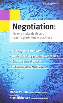 portada Negotiation: How to Make Deals and Reach Agreement in Business (Decision Makers s. ) (in English)