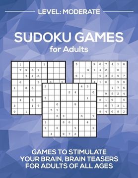 portada Sudoku Games for Adults Level: Moderate (en Inglés)