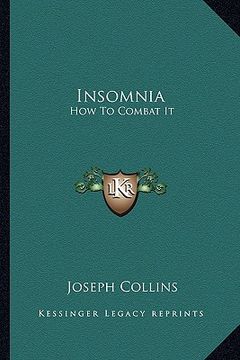portada insomnia: how to combat it (en Inglés)