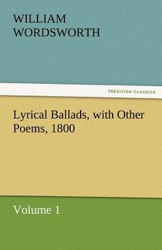 portada lyrical ballads, with other poems, 1800, volume 1 (in English)