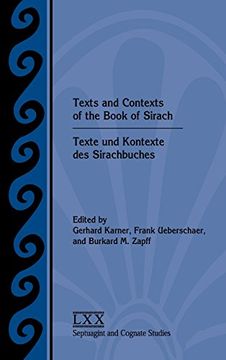 portada Texts and Contexts of the Book of Sirach / Texte und Kontexte des Sirachbuches (Septuagint and Cognate Studies)