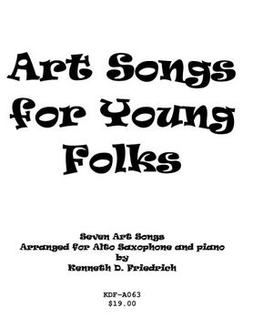portada Art Songs for Young Folks - alto saxophone and piano
