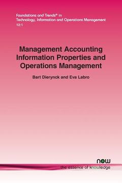 portada Management Accounting Information Properties and Operations Management (en Inglés)