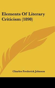 portada elements of literary criticism (1898) (en Inglés)