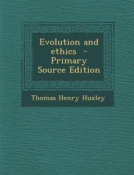 portada Evolution and Ethics (en Inglés)