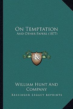 portada on temptation: and other papers (1877) (en Inglés)