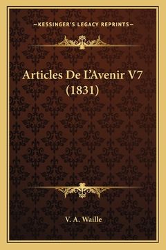 portada Articles De L'Avenir V7 (1831) (en Francés)