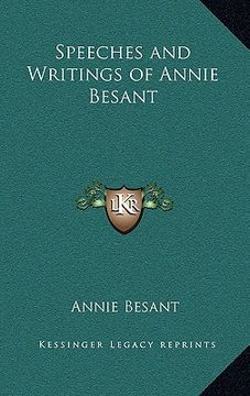 portada speeches and writings of annie besant (en Inglés)