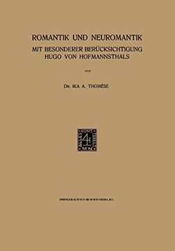 portada Romantik Und Neuromantik: Mit Besonderer Berücksichtigung Hugo Von Hofmannsthals (en Alemán)