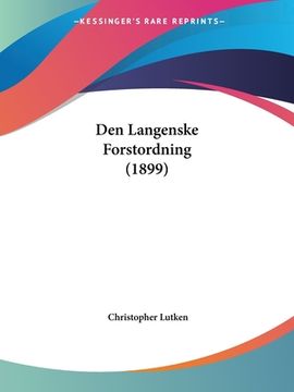 portada Den Langenske Forstordning (1899)