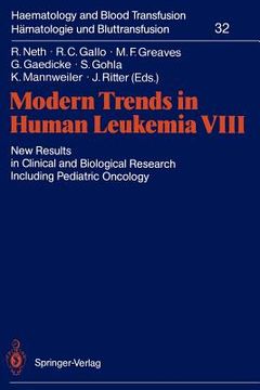 portada modern trends in human leukemia viii: new results in clinical and biological research including pediatric oncology