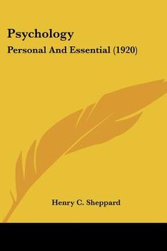 portada psychology: personal and essential (1920) (in English)