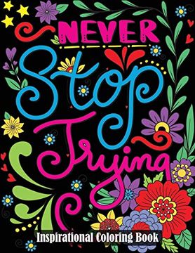 portada Inspirational Coloring Book: A Motivational Adult Coloring Book With Inspiring Quotes and Positive Affirmations 