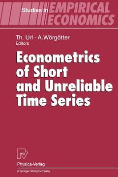 portada econometrics of short and unreliable time series (en Inglés)