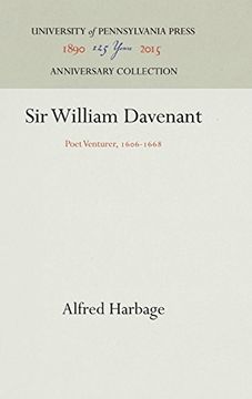 portada Sir William Davenant: Poet Venturer, 1606-1668 (en Inglés)