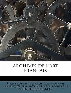portada Archives de l'art français (in French)