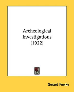 portada archeological investigations (1922) (en Inglés)