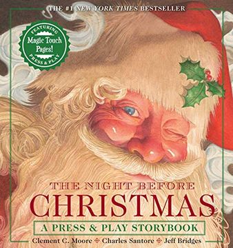 portada The Night Before Christmas Press & Play Storybook: The Classic Edition Hardcover Book Narrated by Jeff Bridges (en Inglés)