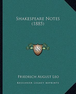 portada shakespeare notes (1885) (en Inglés)