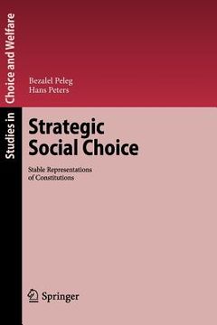portada strategic social choice (en Inglés)