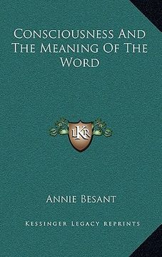 portada consciousness and the meaning of the word (in English)
