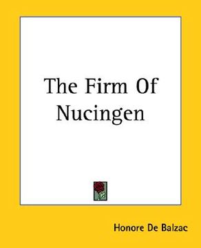 portada the firm of nucingen (en Inglés)