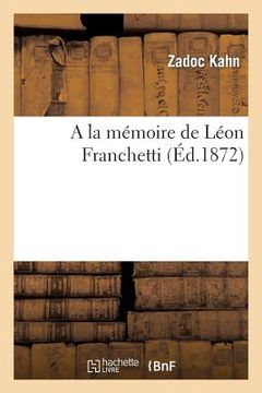 portada a la Mémoire de Léon Franchetti (en Francés)