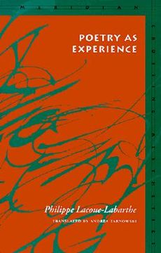 portada poetry as experience (in English)
