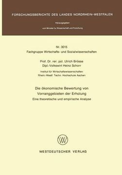 portada Die ökonomische Bewertung von Vorranggebieten der Erholung: Eine theoretische und empirische Analyse (Forschungsberichte des Landes Nordrhein-Westfalen) (German Edition)