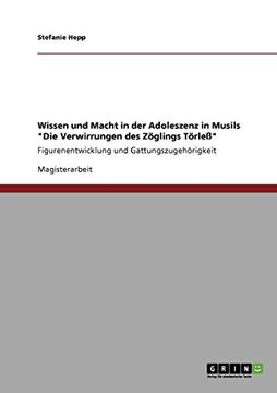 portada Wissen und Macht in der Adoleszenz in Musils "Die Verwirrungen des Zöglings Törleß" (German Edition)