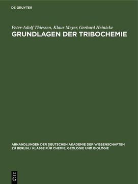 portada Grundlagen der Tribochemie (en Alemán)