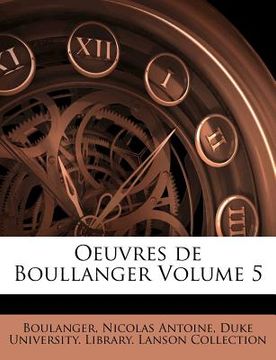 portada Oeuvres de Boullanger Volume 5 (in French)