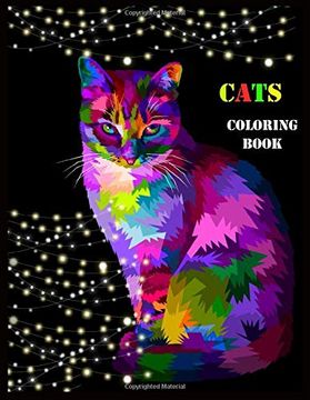 portada Cats Coloring Book: Stress Relieving Designs (en Inglés)
