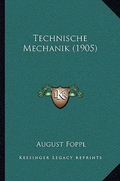 portada technische mechanik (1905) (en Inglés)