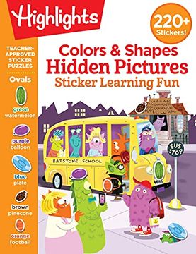 portada Colors & Shapes: Hidden Pictures - Sticker Learning fun (Highlights Hidden Pictures Sticker Learning) (en Inglés)