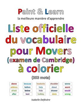 portada Liste officielle du vocabulaire pour Movers (examen de Cambridge) (French Edition)