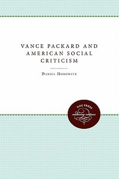portada vance packard and american social criticism (in English)