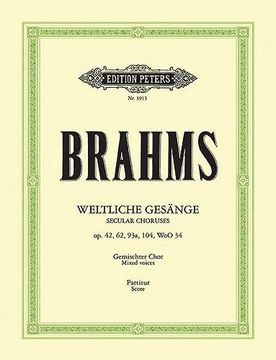 portada 35 Secular Choruses for Mixed Choir (4-6 Voices) and Piano: Opp. 42, 62, 93a, 104; 12 German Folksongs (en Inglés)